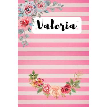 Imagem de Valeria: Personalised Journal Notebook for Girls Named Valeria. (Custom Name Journal, Blank Journal, Write in Notebook) Large Blank Lined Journal of ... 110 Pages Pink Theme Cover(Valeria Notebook)
