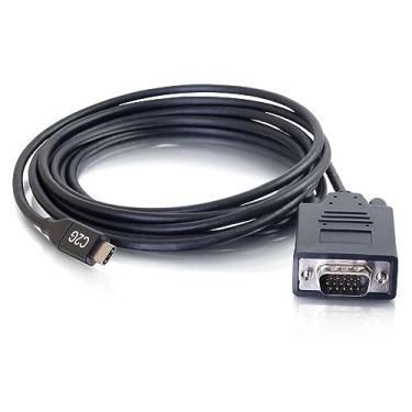 Imagem de C2G Adaptador USB, adaptador de vídeo, USB C para VGA, preto, 0,91 metros, cabos para ir 26894