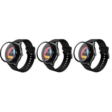Imagem de Combo 3x Película Protetora Ceramic 9D Full Para Smartwatch QCY GTS8 GTS7 Tela 1.43