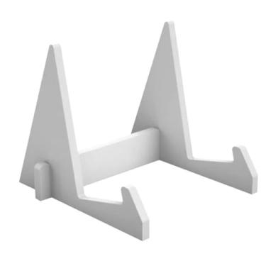 Imagem de LICONG-2019 Suporte para CD Display Rack de CD Suporte acrílico para tablet Livro Receita Livro Prateleira Porta-revistas Triangular Destacável Moldura de Livro Gravador (Branco)