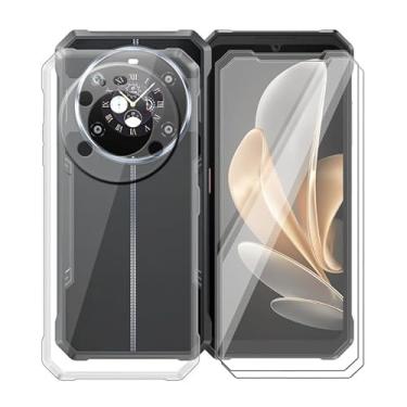 Imagem de KJYFOANI Capa Fossibot F109 5G + pacote com 2 protetores de tela de vidro temperado, capa protetora de silicone macio transparente, capa traseira ultrafina antiqueda para Fossibot F109 5G (6,7