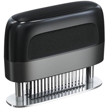 Imagem de Hogance Ferramenta de amaciador de carne de aço inoxidável, 48 lâminas de agulha ultra-afiadas, não é necessário destacável para facilitar a limpeza, amaciador de carne resistente para bife, frango