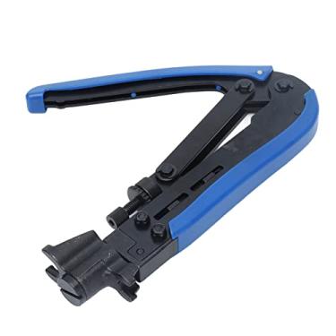 Imagem de Ferramenta de Compressão Ajustável, Alça Confortável, Alicate de Crimpagem de Cabo Coaxial Leve e Portátil Pequeno para RG59, RG6, RG11, 75-5, 75-7