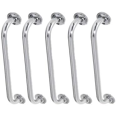 Imagem de Alça Barra Apoio 60cm Segurança Kit 5 Uni Acessivel Banheiro Ajuda Ges