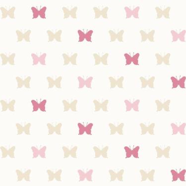 Imagem de Papel De Parede Fofura Baby Borboletas Bege E Rosa Ff4055