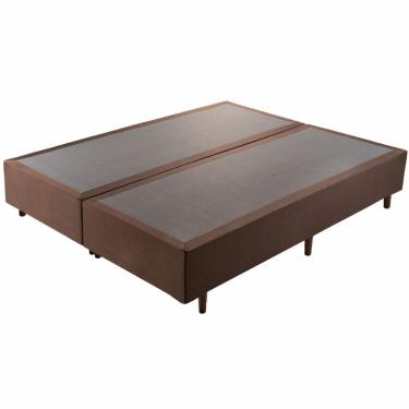 Imagem de Base Cama Box Queen Hellen Strong largura de 158 cm altura de 38 cm marrom
