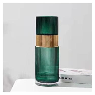 Imagem de Vaso Vaso de vidro moderno nórdico decoração interior nórdico vaso de flores casa decorativo plantador sala estar decoração arranjo flor Vaso de flores(Grande)