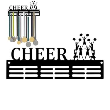 Imagem de Exibição de cabide de premiação, prêmios de exibição de prêmios,Cheerleading Theme Awards Helder Racker | Prateleira de troféu multiuso de metal para ginástica de corrida de corrida medalhista de nata