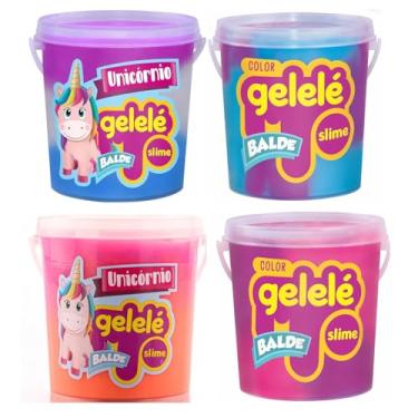 Imagem de Slime Unicórnio + Color Kit Gelelé Com 4 Baldes De 457g Cada