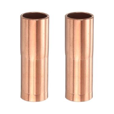 Imagem de HARFINGTON 2 peças de bocal de pistola de solda Mig 1,5 cm orifício 21-62 bocal de pistola de solda a gás cobre niquelado acessório para pistolas de solda 100L/Tweco Mini/#1 Mig