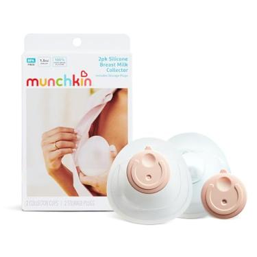 Imagem de Munchkin Copos coletores de leite materno com plugue de armazenamento, silicone de grau alimentício, sem BPA, 42,5 g cada – discretos e confortáveis, sem vazamentos, essenciais para amamentação para