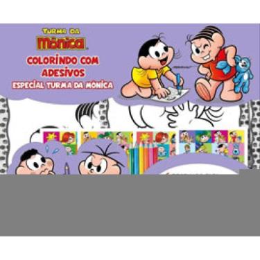 Imagem de Turma Da Mônica Colorindo Com Adesivos Especial