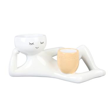 Imagem de Vaso de plantas fofo vaso de flores de resina humanóide suculenta cacto bonsai recipiente para plantar, vaso engraçado para decoração de mesa de escritório em casa, não inclui plantas, vaso de