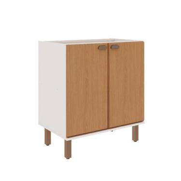 Imagem de Balcão para Cozinha 80cm c/ 2 Portas Prateleiras 100% MDF - GenialFlex