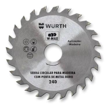 Imagem de Disco De Serra Circular Para Madeira Vídea Wurth 4.3/8(110mm) 24 Dentes