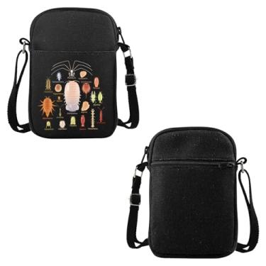 Imagem de VAMSII Isopod Lover Gift Aquatic Isopod Design Bolsa tiracolo Entomologist Entomology Lover Travel Bag Isopod Collection Gift, Design C de isópode aquático