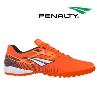 Imagem de chuteira masculina penalty futebol society digital laranja