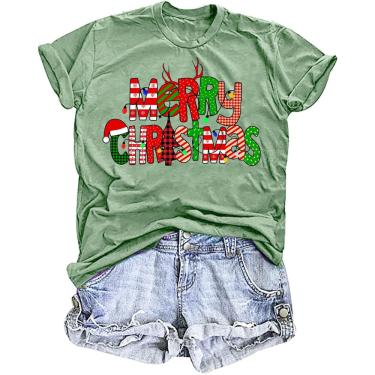 Imagem de Camiseta lhbnk Merry Christmas Buffalo com estampa xadrez feminina