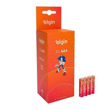 Imagem de Pilha Zinco Aaa Tubo 40 Unidades Elgin R03