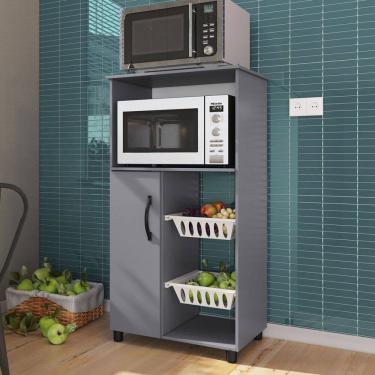 Imagem de Armário de Cozinha Fruteira Kely 1 Porta Cinza - Irm Móveis