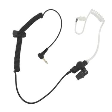 Imagem de PZYPYM Fone de ouvido Walkie Talkie de 3,5 mm apenas para ouvir rádio, fone de ouvido para alto-falante remoto, microfones de ombro