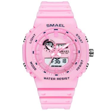 Imagem de Relógio Feminino Smael AnaDigi 8037 Rosa