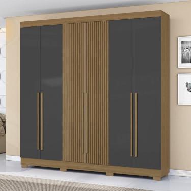 Imagem de Guarda Roupa Roupeiro 230 Atacama Grafite Aramóveis