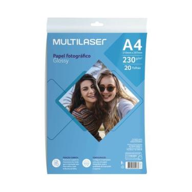 Imagem de Papel Fotográfico Glossy A4 230g 20 Folhas - PE042 PE042
