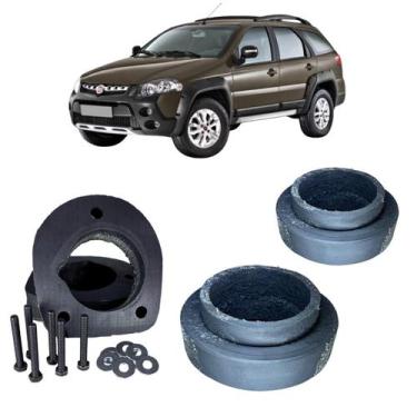 Imagem de Kit Calço De Mola Dianteiro 2cm Traseiro 5cm PALIO WEEKEND - Borfix