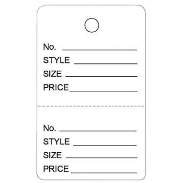 Imagem de Etiquetas coloridas de 100 Qtd sem fio com caneta perfurada (congestão/comercialização/roupa/joias/lavanderia/vendas) – Várias cores – fácil de rasgar, Branco, 1 1/4 x 1 7/8 (32x47mm)