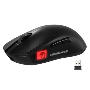 Imagem de ATTACK SHARK Mouse para jogos sem fio MAMBASNAKE M4, sensor óptico PAW3311 DPI ajustável 24000, botões programados, mouse de computador ergonômico leve de 52 g 2,4G/BT/USB-C para PC/Mac-preto