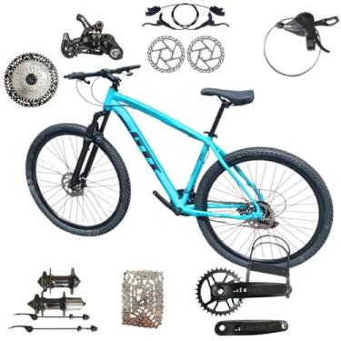 Imagem de Bicicleta Aro 29 GTI Roma 12 Velocidades MTB Index Disco Hidráulico Suspensão 80mm Unissex (Azul, 19)