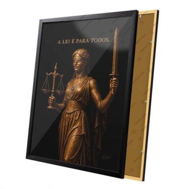 Imagem de Quadro Escritório de Advocacia Deusa Themis Moldura e Vidro - Complet 