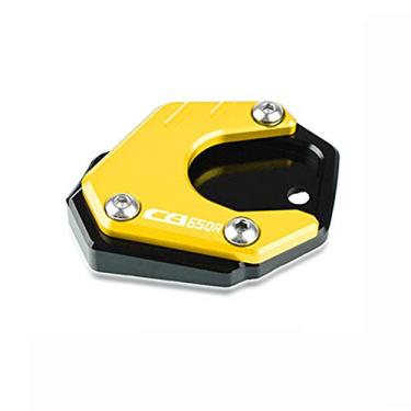 Imagem de Acc-Creativity Suporte de pé de motocicleta ampliador lateral placa de extensão compatível com HONDA CB650R CBR650R 2019-2020 (dourado)