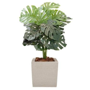 Imagem de Planta Costela De Adão Artificial Vaso Polietileno Completo - Flor Imp