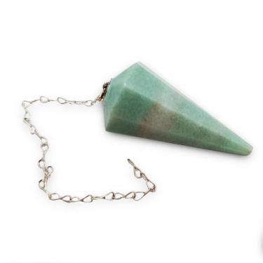 Imagem de Pendulo Pedra de Jade Renova Vitalidade Cura Radiestesia 4cm - flash