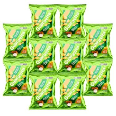 Imagem de Batata Chips Guaravita Cebola e Salsa 35g  Cx 10 Und Lanche Leve e Sab