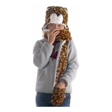 Imagem de 2 Un Toucas Cachecol Gorro Pelúcia Cosplay Animais Zoo 2 In1 - oem