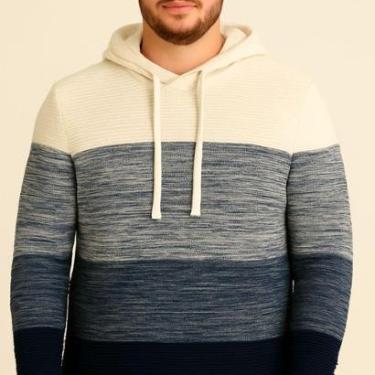 Imagem de Suéter Masculino com Capuz em Tricô – Listrado-Masculino