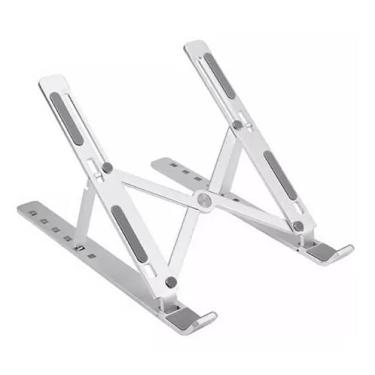 Imagem de Suporte Portátil Notebook de Alumínio Resistente de Cores Diversas (CINZA)