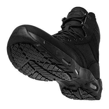 Imagem de LARNMERN Botas Masculinas Antiderrapantes, Sapatos Resistentes Com Almofada De Ar, Zíper Lateral, Casual, Confortável, Militares, Pretas 12