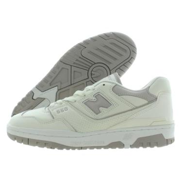 Imagem de New Balance Tênis feminino 550, Branco esbranquiçado/sal marinho/branco-esbranquiçado, 40