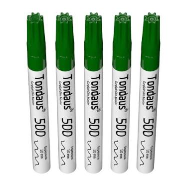 Imagem de Caneta marcação cirúrgica 1.0mm cor verde 05un tondaus 500, VERDE
