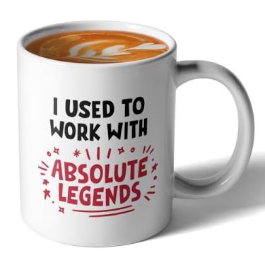 Imagem de Jxubeuro, I Used to Work With Legends, caneca de café engraçada para aposentadoria, caneca de café de cerâmica/xícara de chá, presente feliz para colegas de trabalho, amigos, professores, chefe, irmãs