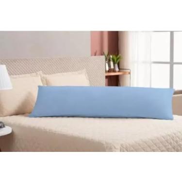 Imagem de Travesseiro Corpo 100% Silicone Xuxão Grande 1,35 x 0,48M - Azul Bebê