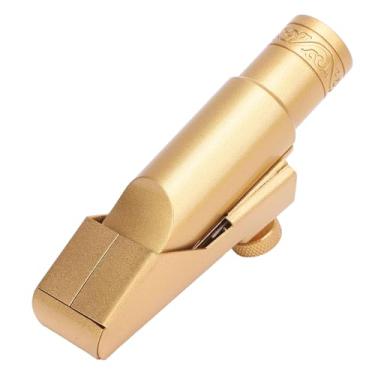 Imagem de Bocal de saxofone alto com bronze de metal de tampa para profissionais para iniciantes acessórios de substituição sax 5c