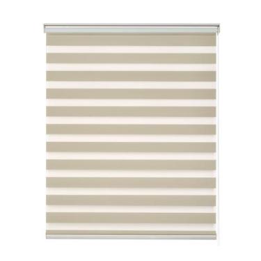 Imagem de Persiana Rolo Zebra Standard Larg 1,20 X Alt 2,50 Bege, Branco, Cinza,