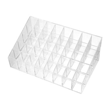 Imagem de OIIBWQ Organizador de Batom, Porta-batom, Organizador de Gloss Labial, Estojo Transparente para Rímel, Tubos de Batom, 40 vagas