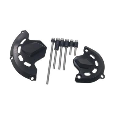 Imagem de Generic Protetor de tampa da embreagem do estator de estacas do motor guardas de colapso de estrutura compatível com acessíveis acessórios profissionais de, Preto