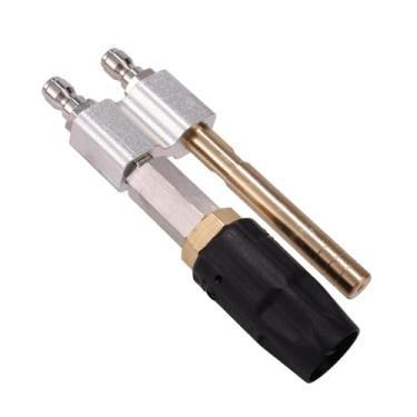 Imagem de lasuroa Bico Giratório M5, Bico Ajustável 2 em 1 para Lavagem Suave a Jusante e Sabão de Longo Alcance com Conexão NPT 1/4" Ponta de Lavadora Alta Pressão 3 a 7 GPM para Limpeza Pisos Jardim